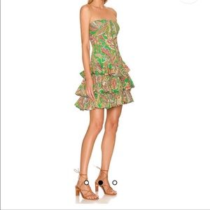 Corset ruffled mini dress size large. No tag but never worn. Bought last summer.